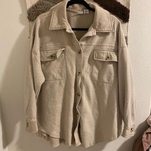 Oversized Tan Shacket